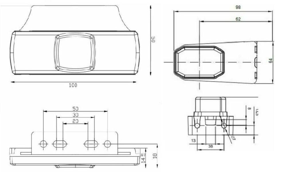 DEMA Anhänger Beleuchtungssatz 12V Mit Magnet - 3-Kammer Leuchten | PKW Beleuchtung